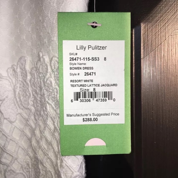 Lilly Pulitzer Resort White Strapless Dress Sz 8 - Picture 7 of 8